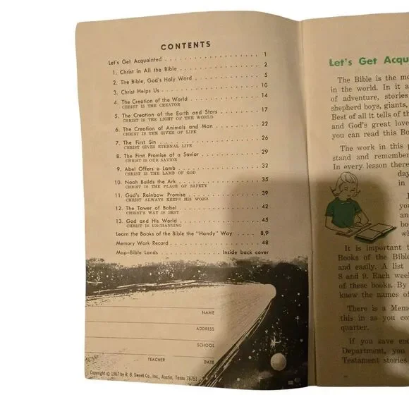 Vintage 1967 Stories Of The Beginning Pamphlet Junior Pupil Collectible - Picture 3 of 5